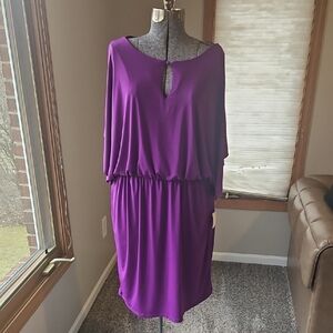 Coldwater Creek Matte Jersey Blouson Dress